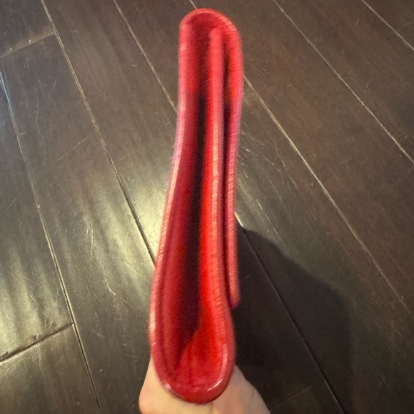 100% Authentic Red Leather Large Saint Laurent ‘Y’ Clutch - Picture 6 of 7